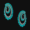 Petite Turquoise Vortex Hoop Earrings