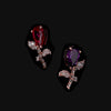 Ruby Amethyst Tulip Earrings