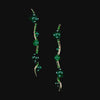 Emerald Blades of Grass Earrings
