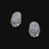 Moonphase Chalcedony Earrings. Lab-Grown Chalcedony