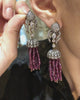 Ruby Tassel Earrings