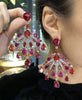 Ruby Sunset Starburst Earrings