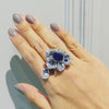 Sapphire Peony Ring