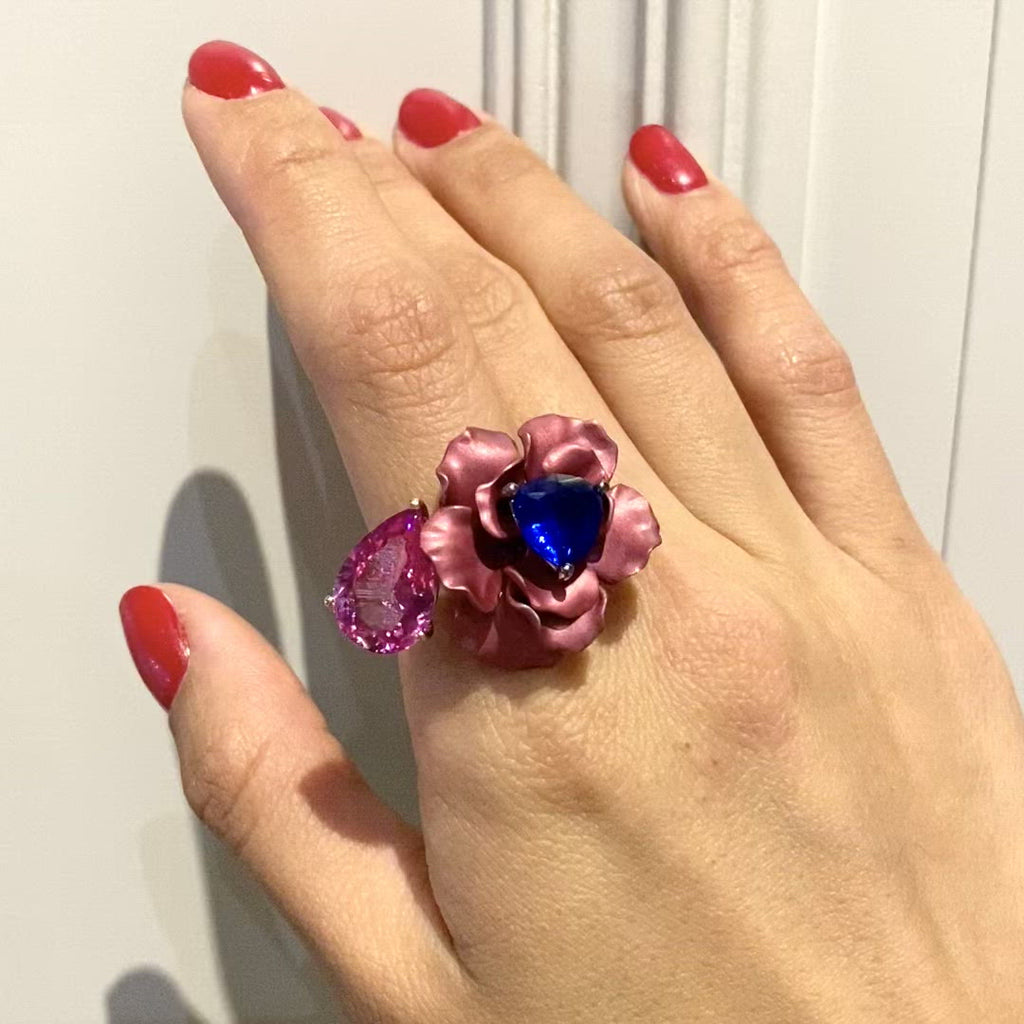 Fuchsia Sapphire Bloom Ring – Anabela Chan Joaillerie