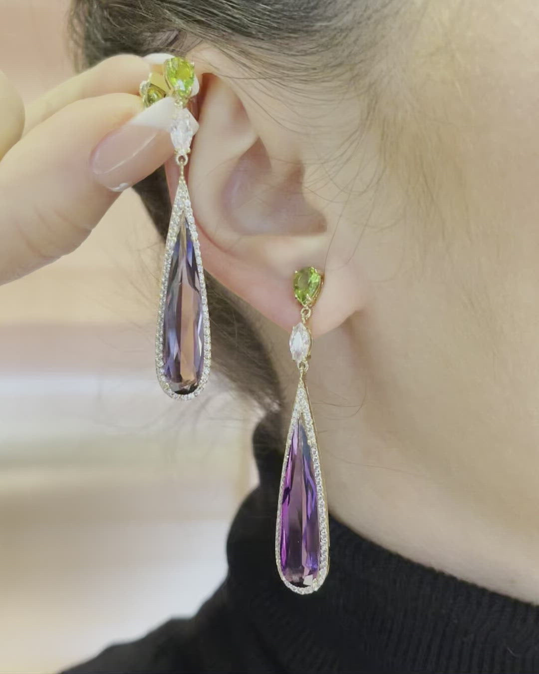 Shard Amethyst Earrings