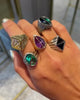 Amethyst Pear Signet Ring