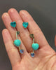 Turquoise Heart Pendulum Earrings