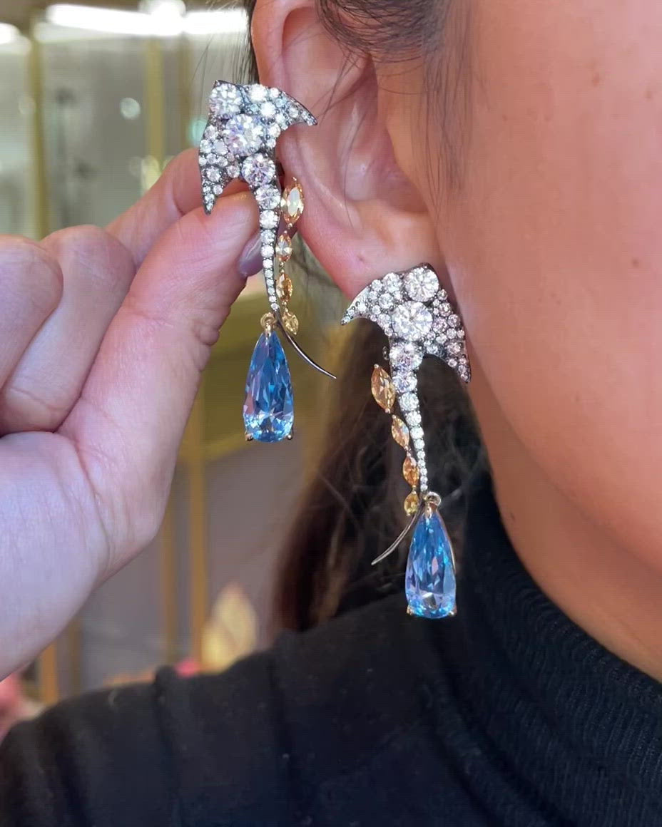 Aqua Ray Earrings