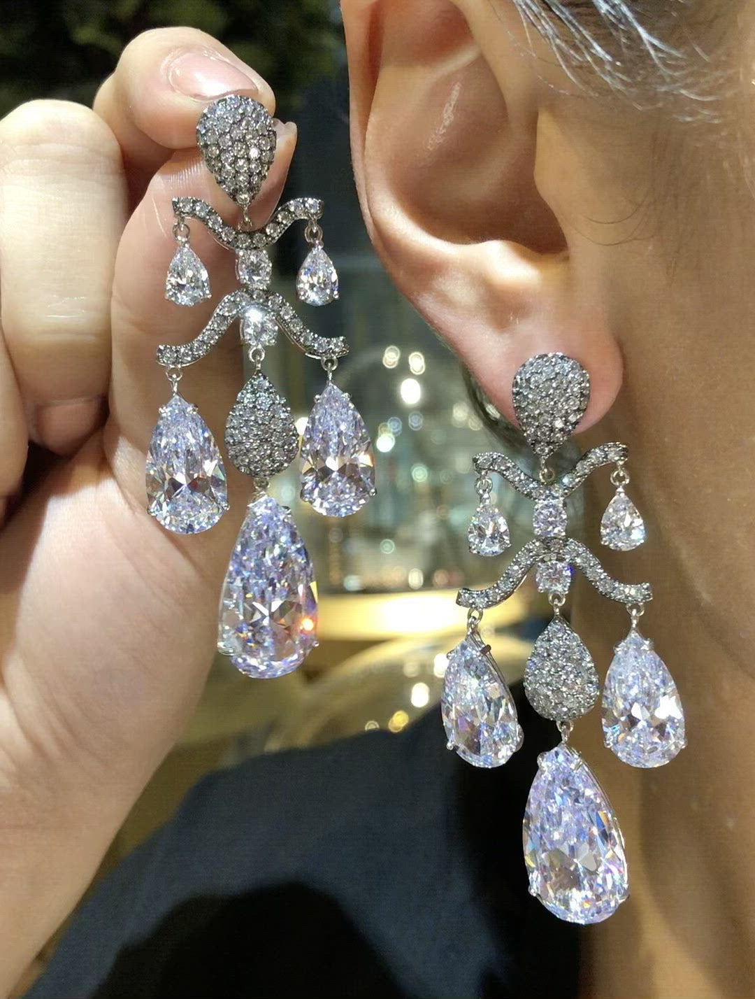 Diamond Chandelier Earrings