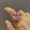 Fuchsia Pavé Panettone Ring