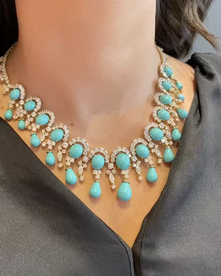 Turquoise Tutti Frutti Necklace