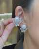 White Butterfly Pearl Earrings