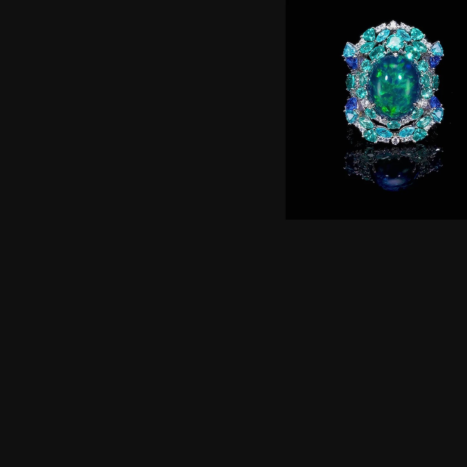 Paraiba Opal Ocean Rings