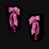 Fuchsia Bardot Bow Earrings