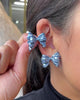 Baby Blue Mini Bow Tie Earrings