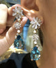 Aqua Daisy Drop Earrings