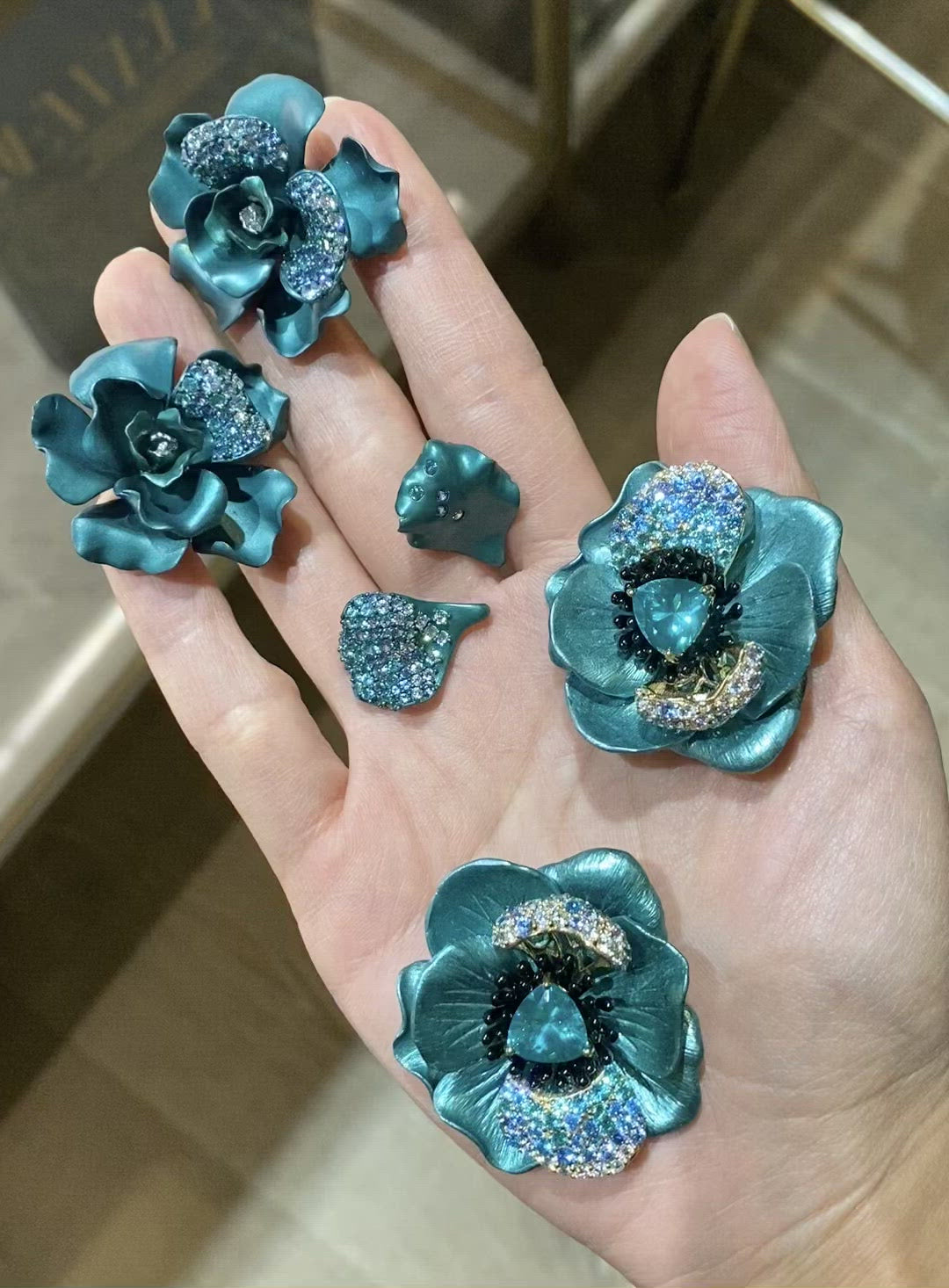 Paraiba Petal Studs