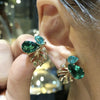 Emerald Palm Ear Studs