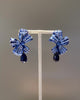 Midi Sapphire Gingham Bow Earrings