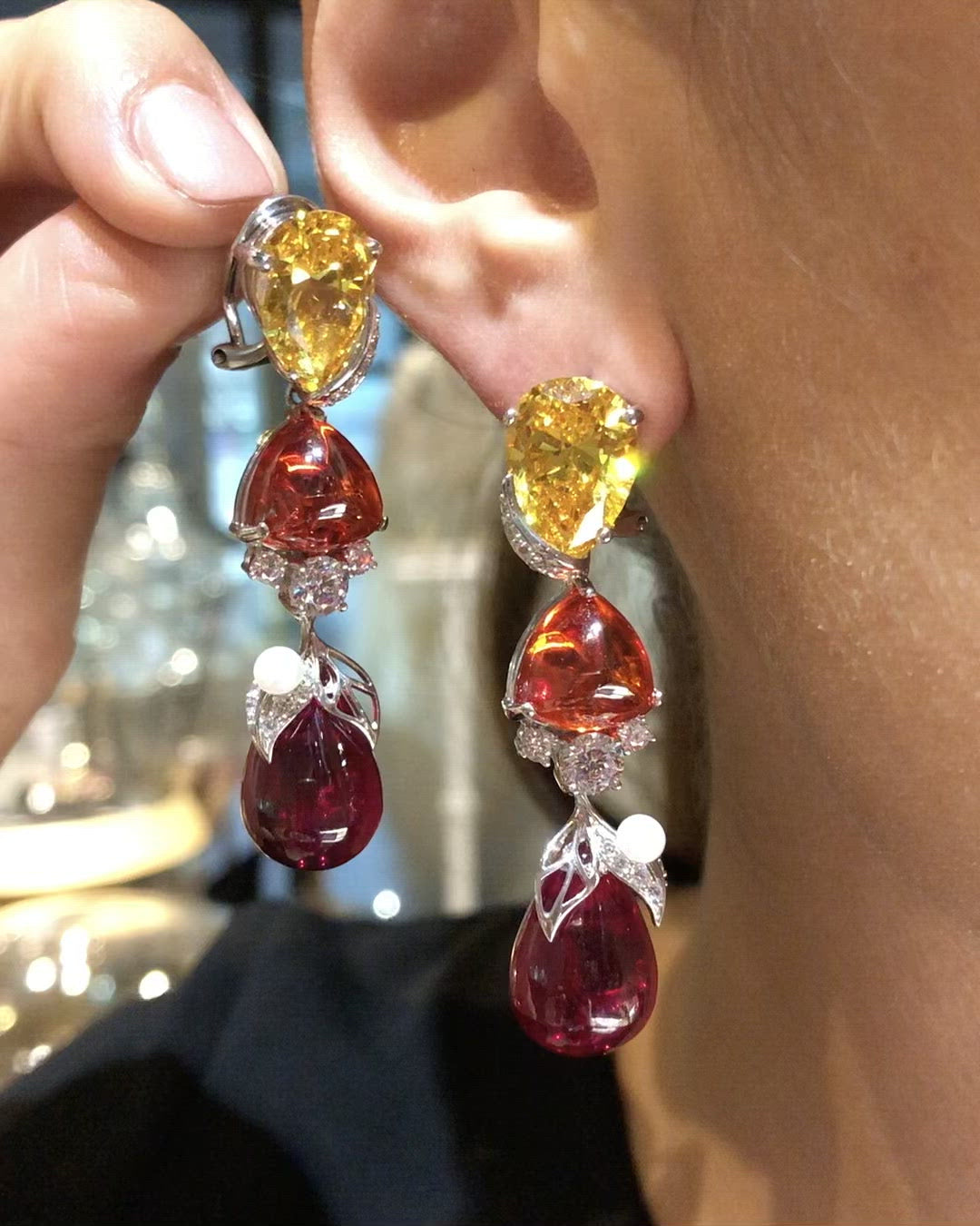 Ruby Berry Earrings