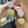 Diamond Canary Bauble Earrings