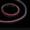 Magenta Eternity Heart Bracelet