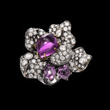 Amethyst Blossom Ring, Ring, Anabela Chan Joaillerie - Fine jewelry with laboratory grown and created gemstones hand-crafted in the United Kingdom. Anabela Chan Joaillerie is the first fine jewellery brand in the world to champion laboratory-grown and created gemstones with high jewellery design, artisanal craftsmanship and a focus on ethical and sustainable innovations.