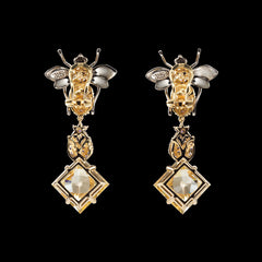 Bumble Citrine Earrings, Earring, Anabela Chan Joaillerie - Fine jewelry with laboratory grown and created gemstones hand-crafted in the United Kingdom. Anabela Chan Joaillerie is the first fine jewellery brand in the world to champion laboratory-grown and created gemstones with high jewellery design, artisanal craftsmanship and a focus on ethical and sustainable innovations.