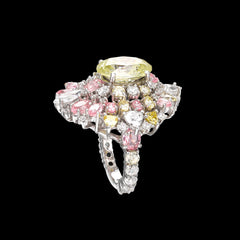Mirage Diamond Ring, Ring, Anabela Chan Joaillerie - Fine jewelry with laboratory grown and created gemstones hand-crafted in the United Kingdom. Anabela Chan Joaillerie is the first fine jewellery brand in the world to champion laboratory-grown and created gemstones with high jewellery design, artisanal craftsmanship and a focus on ethical and sustainable innovations.