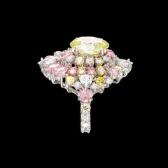 Mirage Diamond Ring, Ring, Anabela Chan Joaillerie - Fine jewelry with laboratory grown and created gemstones hand-crafted in the United Kingdom. Anabela Chan Joaillerie is the first fine jewellery brand in the world to champion laboratory-grown and created gemstones with high jewellery design, artisanal craftsmanship and a focus on ethical and sustainable innovations.