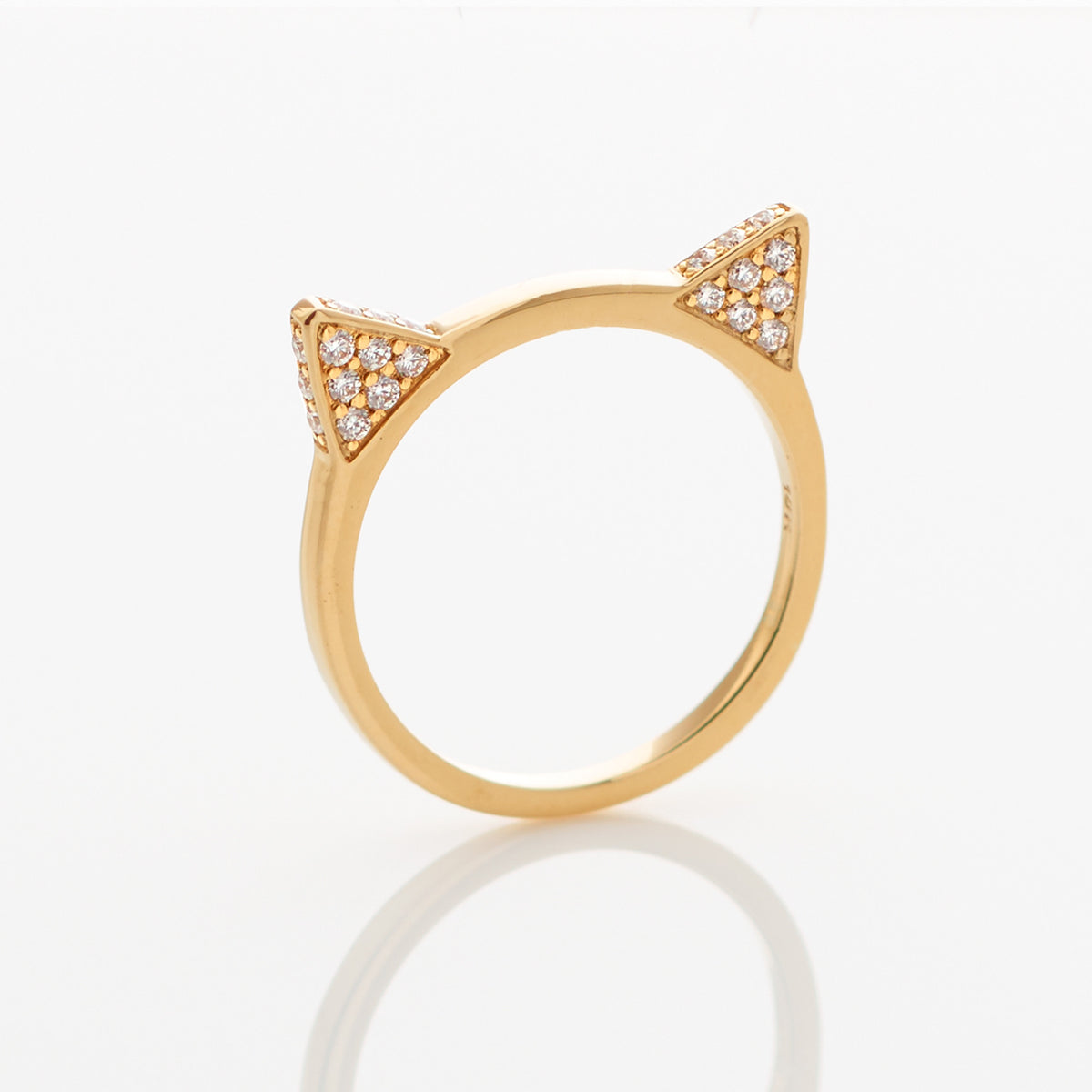 Mini KITTY Ring, Ring, Anabela Chan Joaillerie - Fine jewelry with laboratory grown and created gemstones hand-crafted in the United Kingdom. Anabela Chan Joaillerie is the first fine jewellery brand in the world to champion laboratory-grown and created gemstones with high jewellery design, artisanal craftsmanship and a focus on ethical and sustainable innovations.