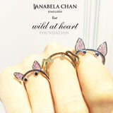 Pink Diamond Frenchie Ring, Ring, Puppy rings, Anabela Chan Joaillerie - Fine jewelry with laboratory grown and created gemstones hand-crafted in the United Kingdom. Anabela Chan Joaillerie is the first fine jewellery brand in the world to champion laboratory-grown and created gemstones with high jewellery design, artisanal craftsmanship and a focus on ethical and sustainable innovations.