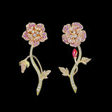 Pink Geranium Earrings