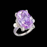 Lilac Mermaid Ring, Ring, Anabela Chan Joaillerie - Fine jewelry with laboratory grown and created gemstones hand-crafted in the United Kingdom. Anabela Chan Joaillerie is the first fine jewellery brand in the world to champion laboratory-grown and created gemstones with high jewellery design, artisanal craftsmanship and a focus on ethical and sustainable innovations.