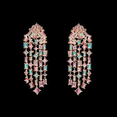 Paraiba Pink Cascade Earrings, Earrings, Anabela Chan Joaillerie - Fine jewelry with laboratory grown and created gemstones hand-crafted in the United Kingdom. Anabela Chan Joaillerie is the first fine jewellery brand in the world to champion laboratory-grown and created gemstones with high jewellery design, artisanal craftsmanship and a focus on ethical and sustainable innovations.