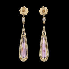 Shard Amethyst Earrings, Earrings, Anabela Chan Joaillerie - Fine jewelry with laboratory grown and created gemstones hand-crafted in the United Kingdom. Anabela Chan Joaillerie is the first fine jewellery brand in the world to champion laboratory-grown and created gemstones with high jewellery design, artisanal craftsmanship and a focus on ethical and sustainable innovations.