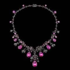 Black Diamond Paradise Necklace, Necklace, Anabela Chan Joaillerie - Fine jewelry with laboratory grown and created gemstones hand-crafted in the United Kingdom. Anabela Chan Joaillerie is the first fine jewellery brand in the world to champion laboratory-grown and created gemstones with high jewellery design, artisanal craftsmanship and a focus on ethical and sustainable innovations.