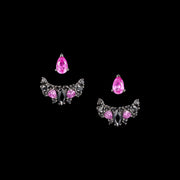 Black Pink Twinkle Ear-Jackets