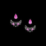Black Pink Twinkle Ear-Jackets
