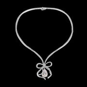 Diamond Bow Necklace