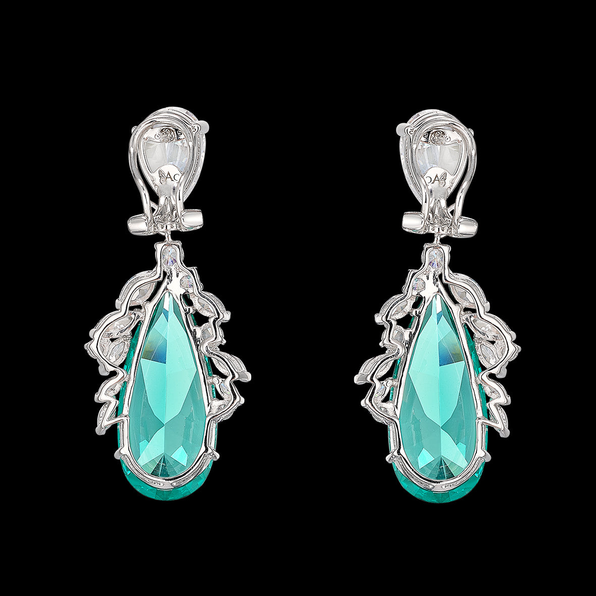 Shiny Rhinestone Tassel Decor Piercing Long Dangle Earrings For Women  Luxury Design Charm Holiday Wedding Party Jewelry Gift
