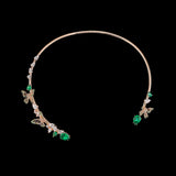 Butterfly Emerald Collar, Necklace, Anabela Chan Joaillerie - Fine jewelry with laboratory grown and created gemstones hand-crafted in the United Kingdom. Anabela Chan Joaillerie is the first fine jewellery brand in the world to champion laboratory-grown and created gemstones with high jewellery design, artisanal craftsmanship and a focus on ethical and sustainable innovations.