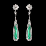 Shard Emerald Earrings, Earrings, Anabela Chan Joaillerie - Fine jewelry with laboratory grown and created gemstones hand-crafted in the United Kingdom. Anabela Chan Joaillerie is the first fine jewellery brand in the world to champion laboratory-grown and created gemstones with high jewellery design, artisanal craftsmanship and a focus on ethical and sustainable innovations.