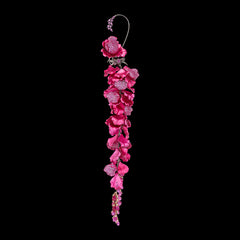 Fuchsia Wisteria Earrings, Earrings, Anabela Chan Joaillerie - Fine jewelry with laboratory grown and created gemstones hand-crafted in the United Kingdom. Anabela Chan Joaillerie is the first fine jewellery brand in the world to champion laboratory-grown and created gemstones with high jewellery design, artisanal craftsmanship and a focus on ethical and sustainable innovations.