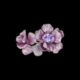 Lilac Flower Ring, Ring, Anabela Chan Joaillerie - Fine jewelry with laboratory grown and created gemstones hand-crafted in the United Kingdom. Anabela Chan Joaillerie is the first fine jewellery brand in the world to champion laboratory-grown and created gemstones with high jewellery design, artisanal craftsmanship and a focus on ethical and sustainable innovations.