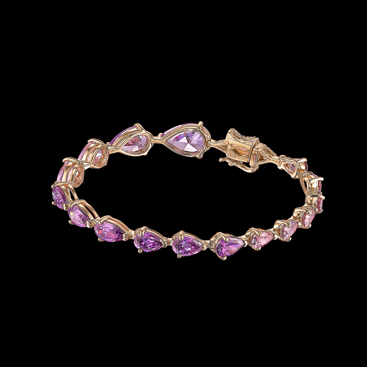Lilac Nova Bracelet, Bracelet, Anabela Chan Joaillerie - Fine jewelry with laboratory grown and created gemstones hand-crafted in the United Kingdom. Anabela Chan Joaillerie is the first fine jewellery brand in the world to champion laboratory-grown and created gemstones with high jewellery design, artisanal craftsmanship and a focus on ethical and sustainable innovations.