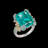 Paraiba Ocean Ring, Ring, Anabela Chan Joaillerie - Fine jewelry with laboratory grown and created gemstones hand-crafted in the United Kingdom. Anabela Chan Joaillerie is the first fine jewellery brand in the world to champion laboratory-grown and created gemstones with high jewellery design, artisanal craftsmanship and a focus on ethical and sustainable innovations.