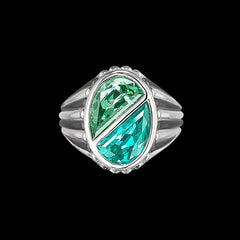 Paraiba Oval Signet Ring, Ring, Anabela Chan Joaillerie - Fine jewelry with laboratory grown and created gemstones hand-crafted in the United Kingdom. Anabela Chan Joaillerie is the first fine jewellery brand in the world to champion laboratory-grown and created gemstones with high jewellery design, artisanal craftsmanship and a focus on ethical and sustainable innovations.