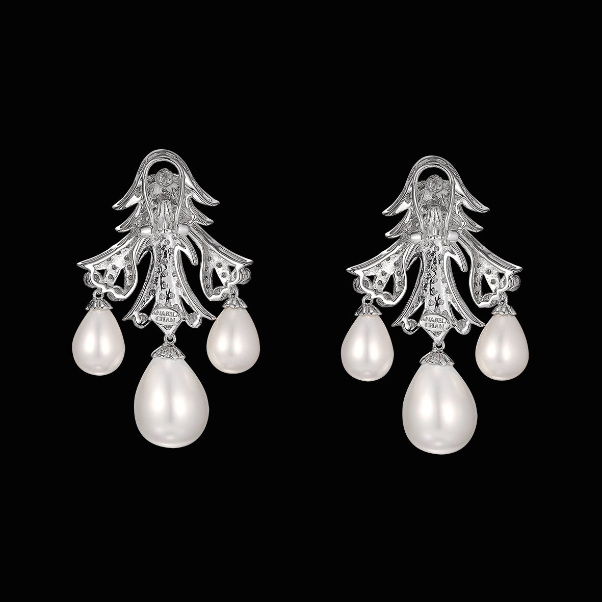 Pearl Phoenix Earrings, Earring, Anabela Chan Joaillerie - Fine jewelry with laboratory grown and created gemstones hand-crafted in the United Kingdom. Anabela Chan Joaillerie is the first fine jewellery brand in the world to champion laboratory-grown and created gemstones with high jewellery design, artisanal craftsmanship and a focus on ethical and sustainable innovations.