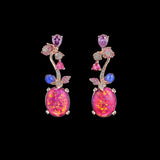 Violet Opal Carnivora Earrings, Earrings, Anabela Chan Joaillerie - Fine jewelry with laboratory grown and created gemstones hand-crafted in the United Kingdom. Anabela Chan Joaillerie is the first fine jewellery brand in the world to champion laboratory-grown and created gemstones with high jewellery design, artisanal craftsmanship and a focus on ethical and sustainable innovations.